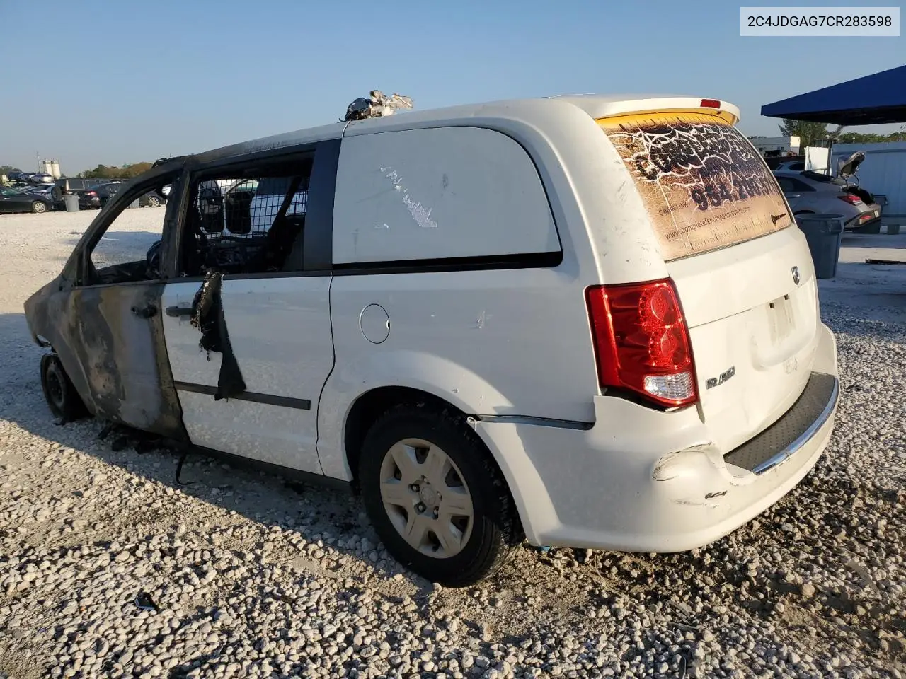 2012 Dodge Ram Van VIN: 2C4JDGAG7CR283598 Lot: 52729395