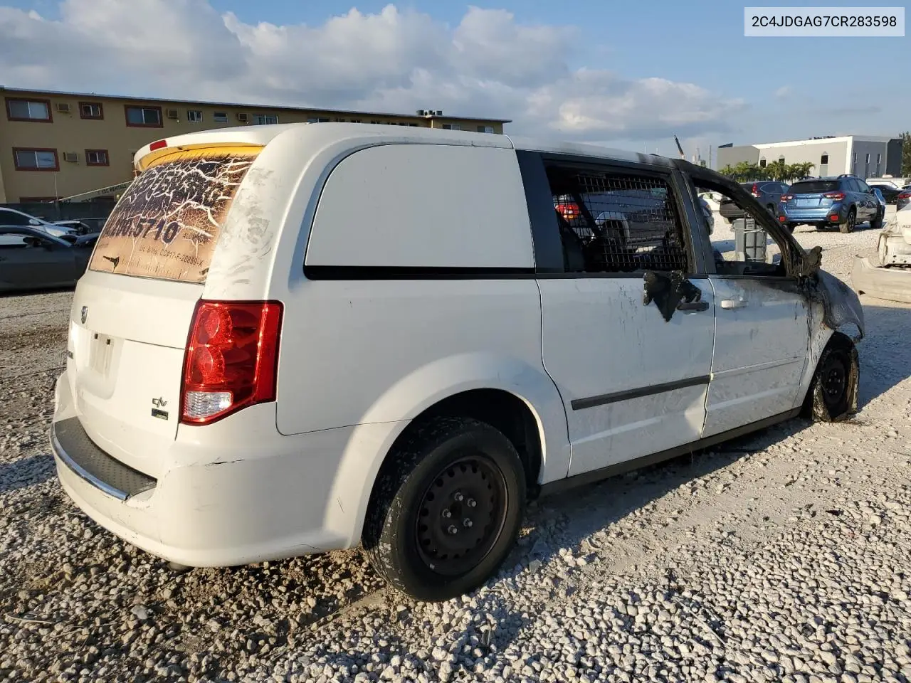 2012 Dodge Ram Van VIN: 2C4JDGAG7CR283598 Lot: 52729395
