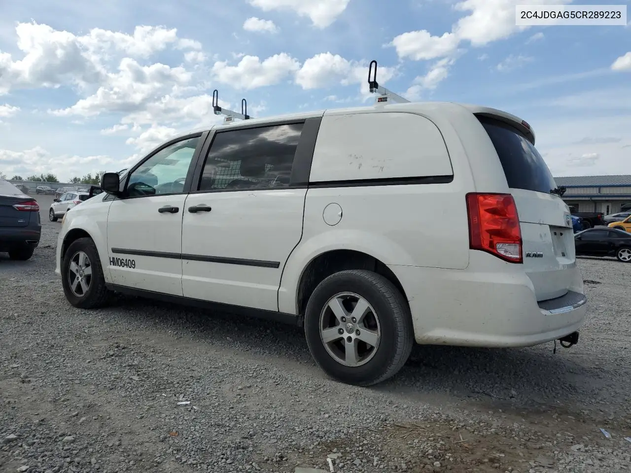 2012 Dodge Ram Van VIN: 2C4JDGAG5CR289223 Lot: 54317455