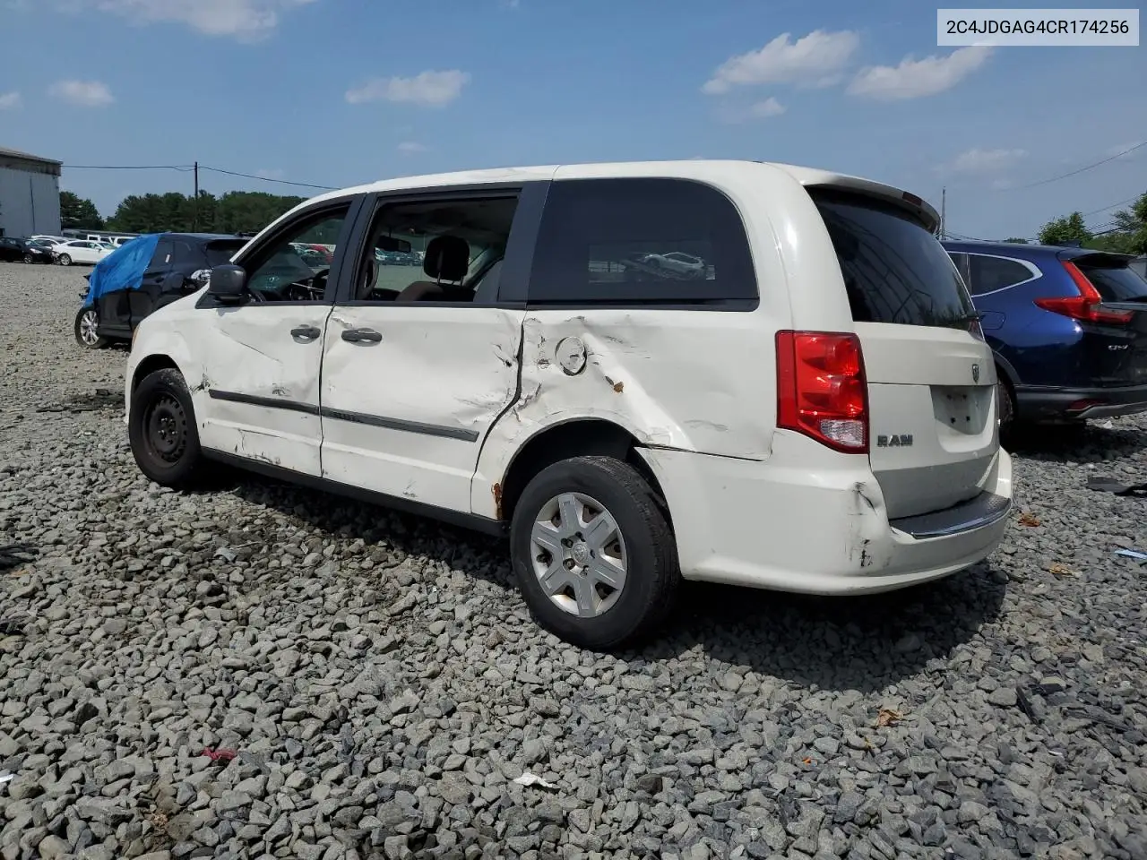 2012 Dodge Ram Van VIN: 2C4JDGAG4CR174256 Lot: 61872485