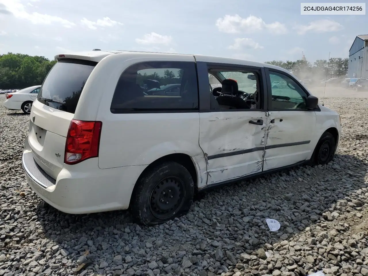 2012 Dodge Ram Van VIN: 2C4JDGAG4CR174256 Lot: 61872485