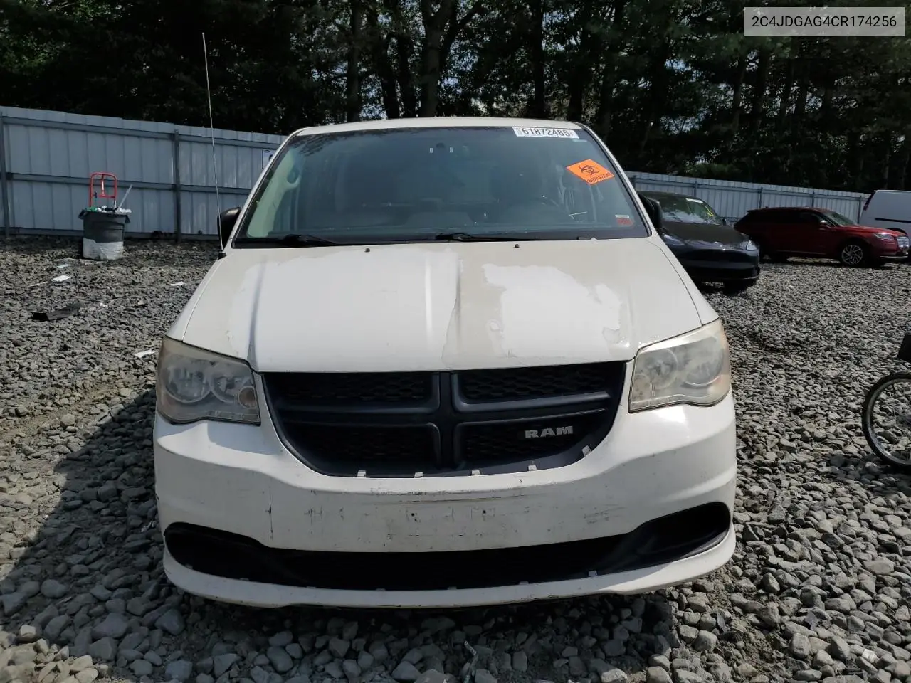 2012 Dodge Ram Van VIN: 2C4JDGAG4CR174256 Lot: 61872485