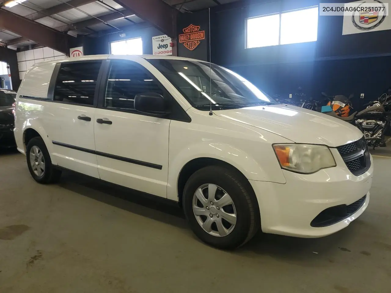 2012 Dodge Ram Van VIN: 2C4JDGAG6CR251077 Lot: 62342175