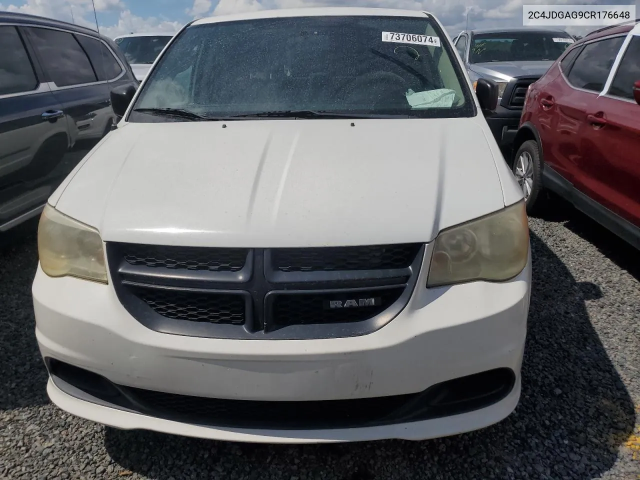 2012 Dodge Ram Van VIN: 2C4JDGAG9CR176648 Lot: 73706074