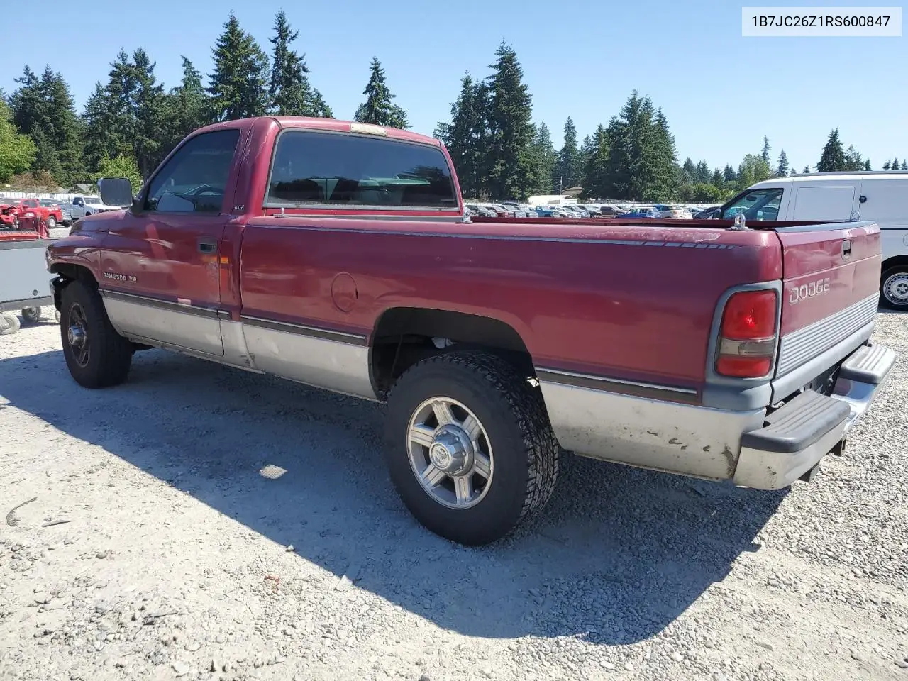 1994 Dodge Ram 2500 VIN: 1B7JC26Z1RS600847 Lot: 65337245