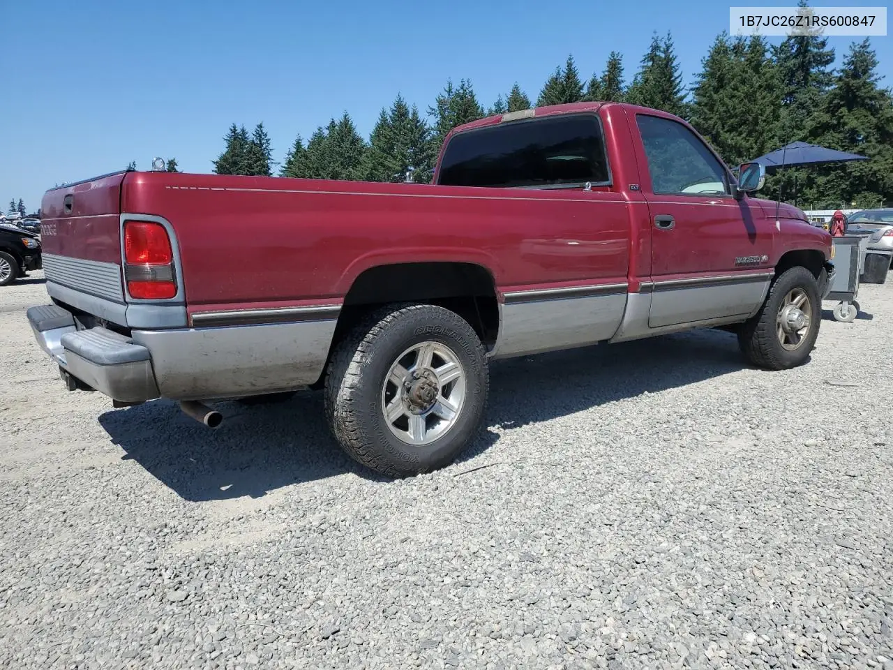 1994 Dodge Ram 2500 VIN: 1B7JC26Z1RS600847 Lot: 65337245
