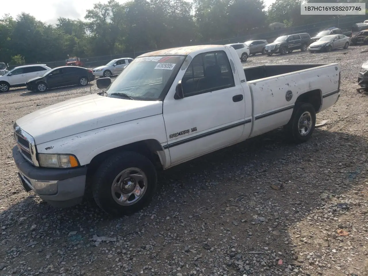 1995 Dodge Ram 1500 VIN: 1B7HC16Y5SS207746 Lot: 62829205