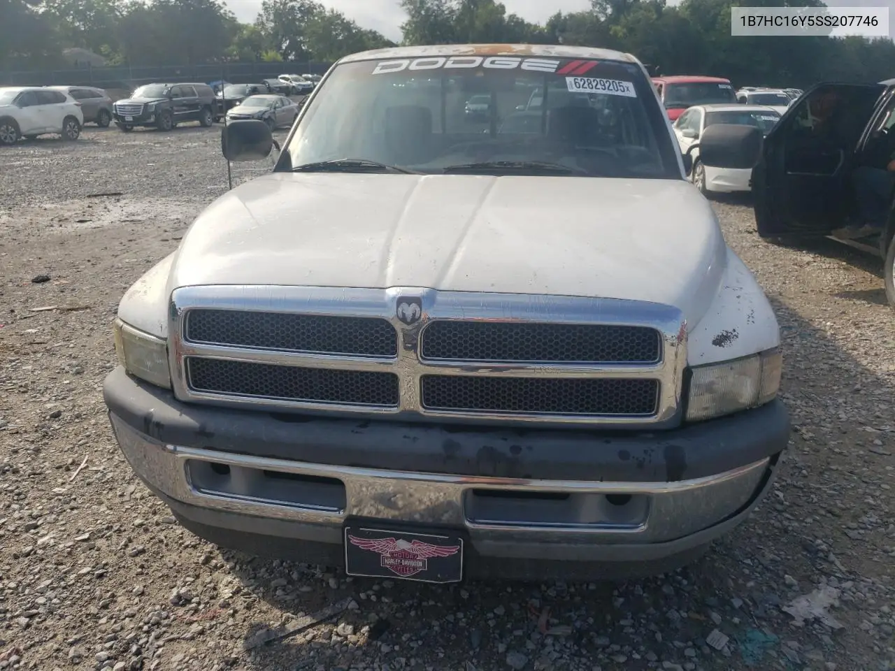 1995 Dodge Ram 1500 VIN: 1B7HC16Y5SS207746 Lot: 62829205