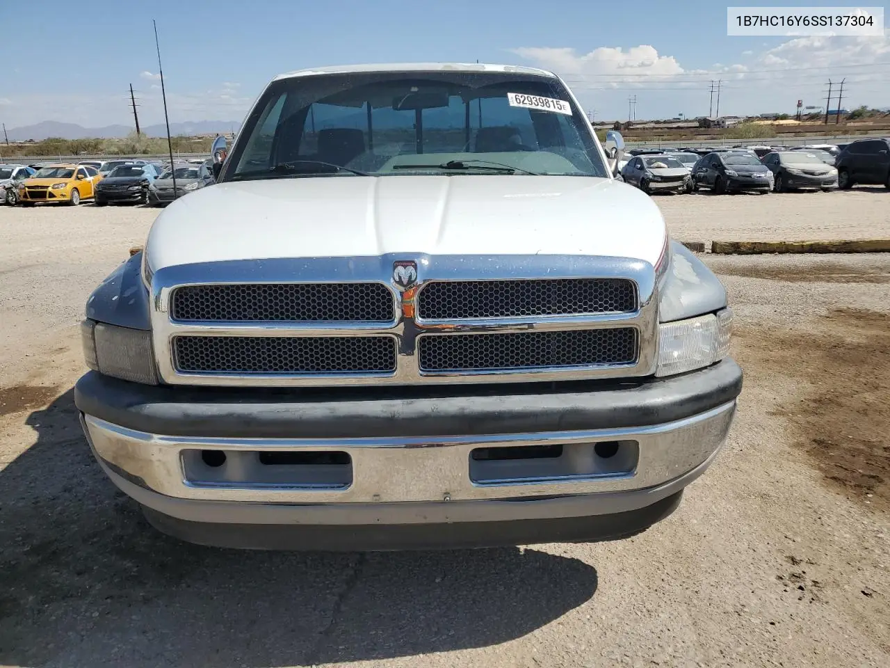 1995 Dodge Ram 1500 VIN: 1B7HC16Y6SS137304 Lot: 62939815