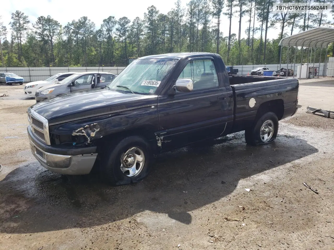 1996 Dodge Ram 1500 VIN: 1B7HC16Y2TS562441 Lot: 51993635