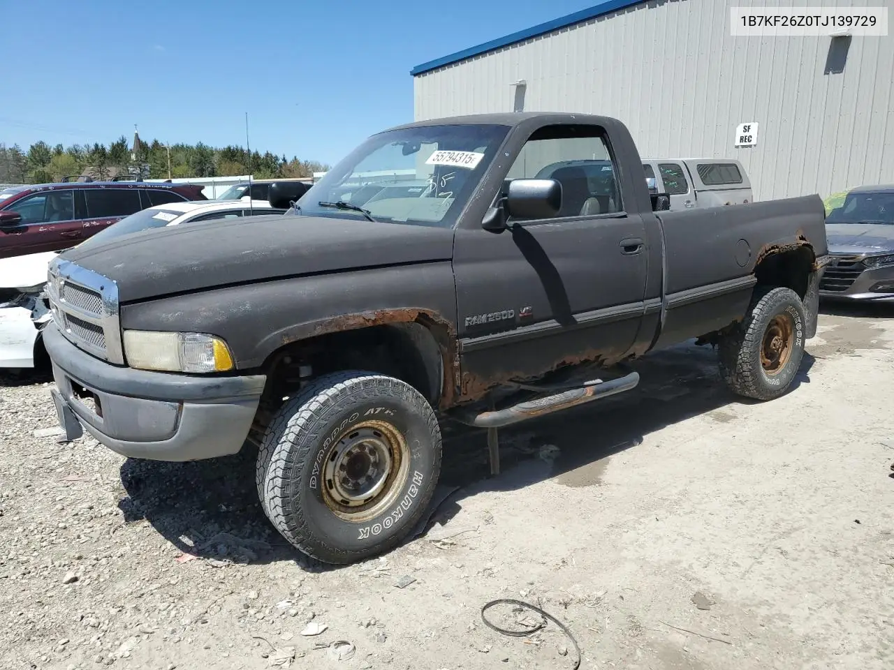 1996 Dodge Ram 2500 VIN: 1B7KF26Z0TJ139729 Lot: 55794315