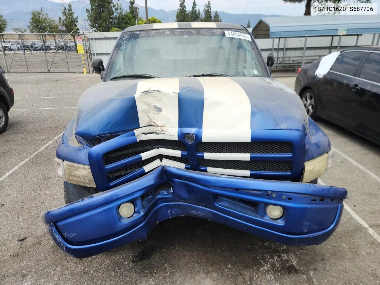 1996 Dodge Ram 1500 VIN: 1B7HC16Z0TS687706 Lot: 64894655