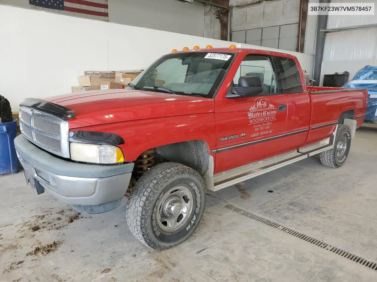 1997 Dodge Ram 2500 VIN: 3B7KF23W7VM578457 Lot: 52577175