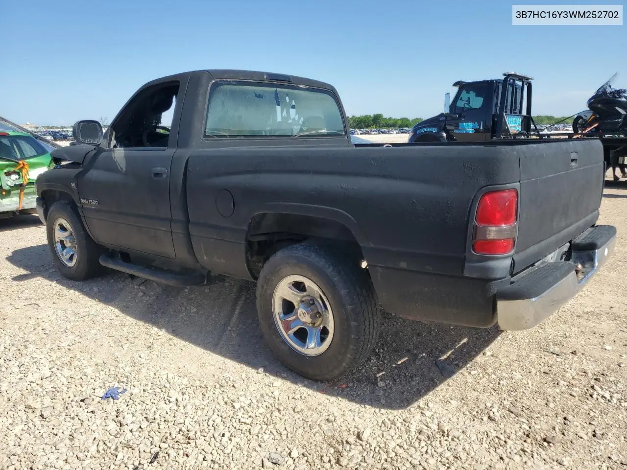 1998 Dodge Ram 1500 VIN: 3B7HC16Y3WM252702 Lot: 53501055