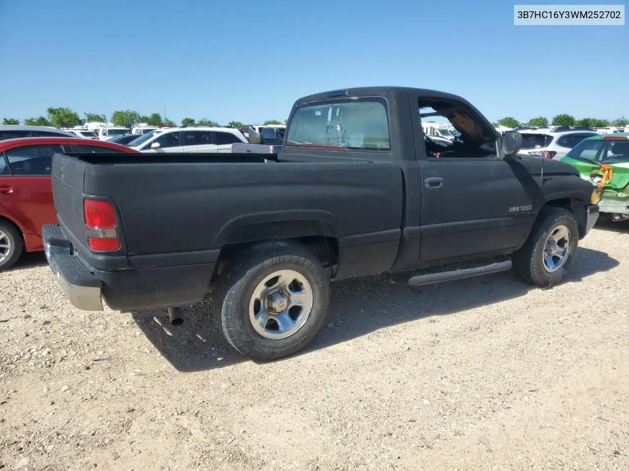 1998 Dodge Ram 1500 VIN: 3B7HC16Y3WM252702 Lot: 53501055