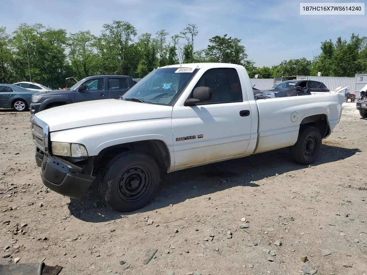 1998 Dodge Ram 1500 VIN: 1B7HC16X7WS614240 Lot: 56650075