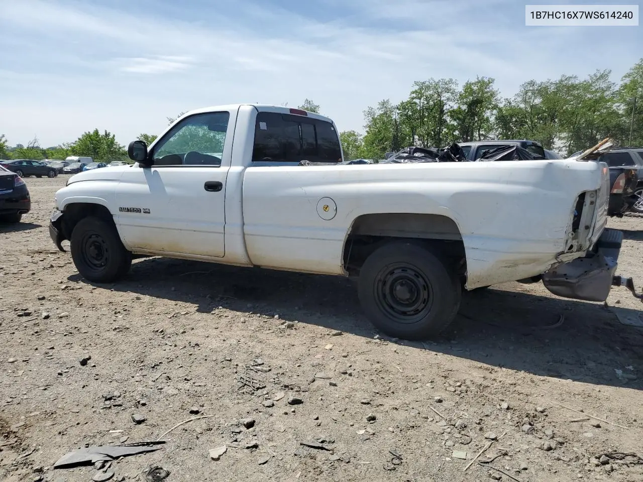 1998 Dodge Ram 1500 VIN: 1B7HC16X7WS614240 Lot: 56650075
