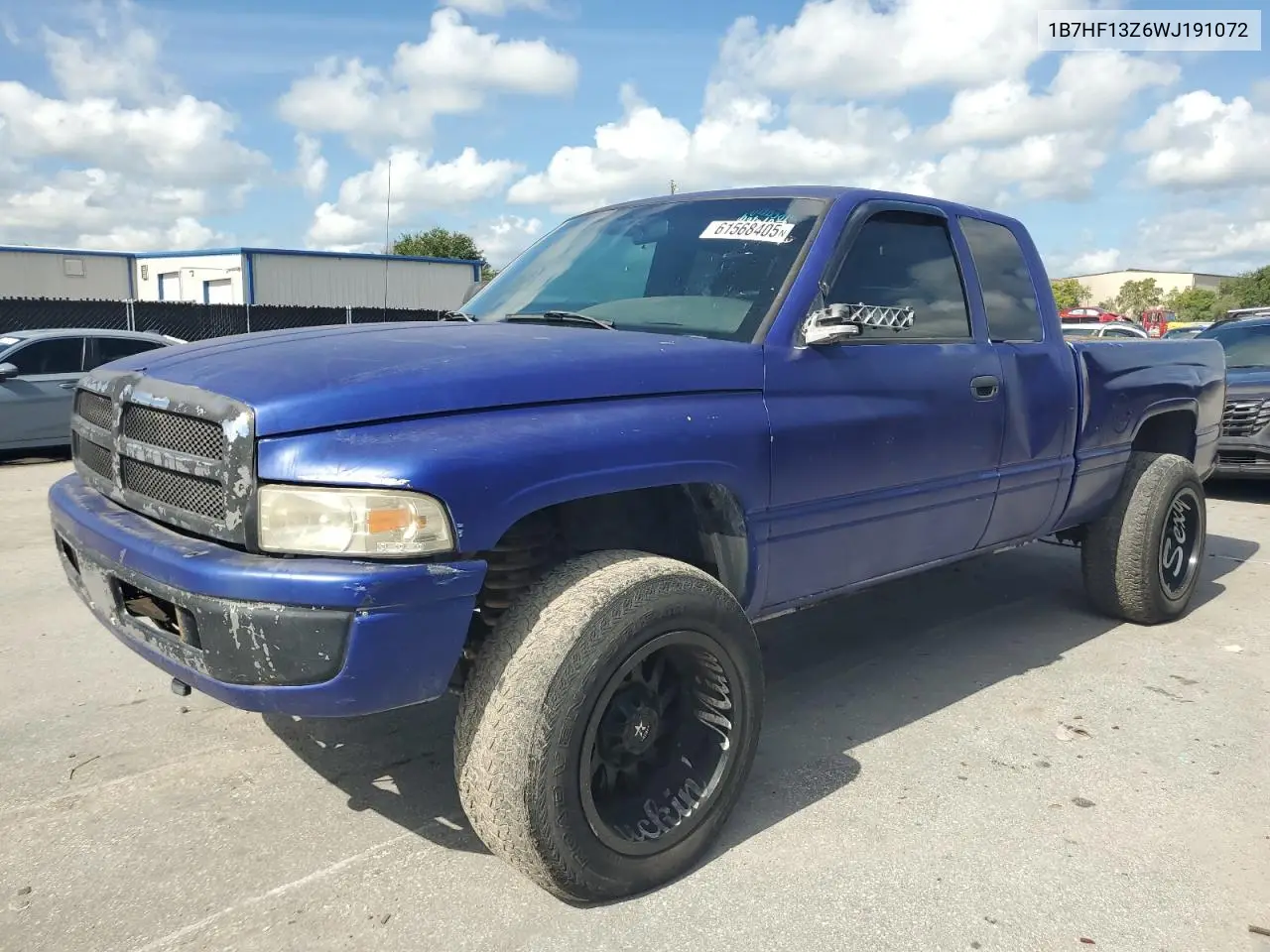 1998 Dodge Ram 1500 VIN: 1B7HF13Z6WJ191072 Lot: 61568405