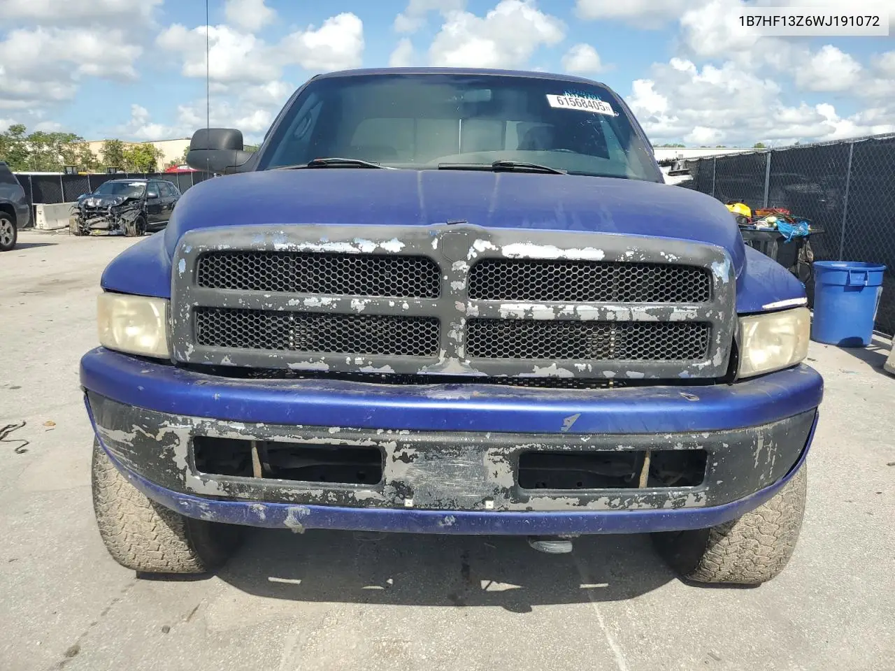 1998 Dodge Ram 1500 VIN: 1B7HF13Z6WJ191072 Lot: 61568405