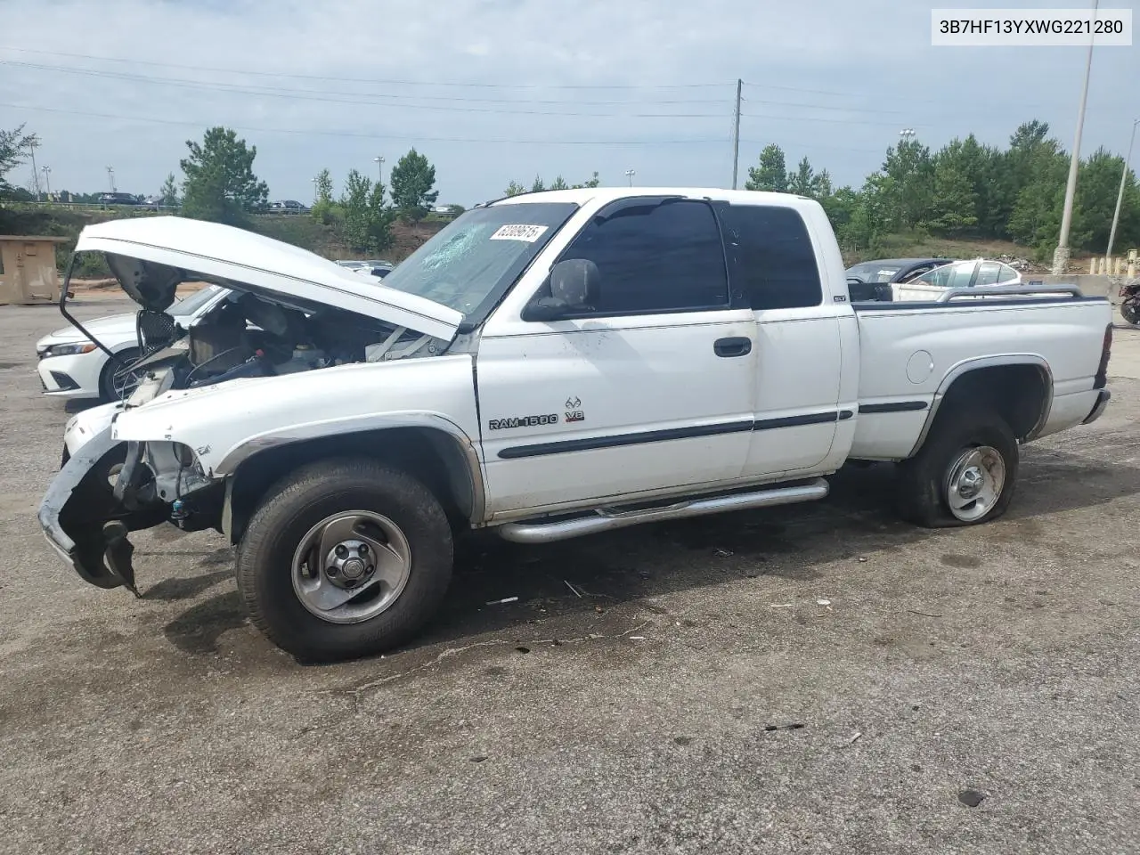 1998 Dodge Ram 1500 VIN: 3B7HF13YXWG221280 Lot: 62309615