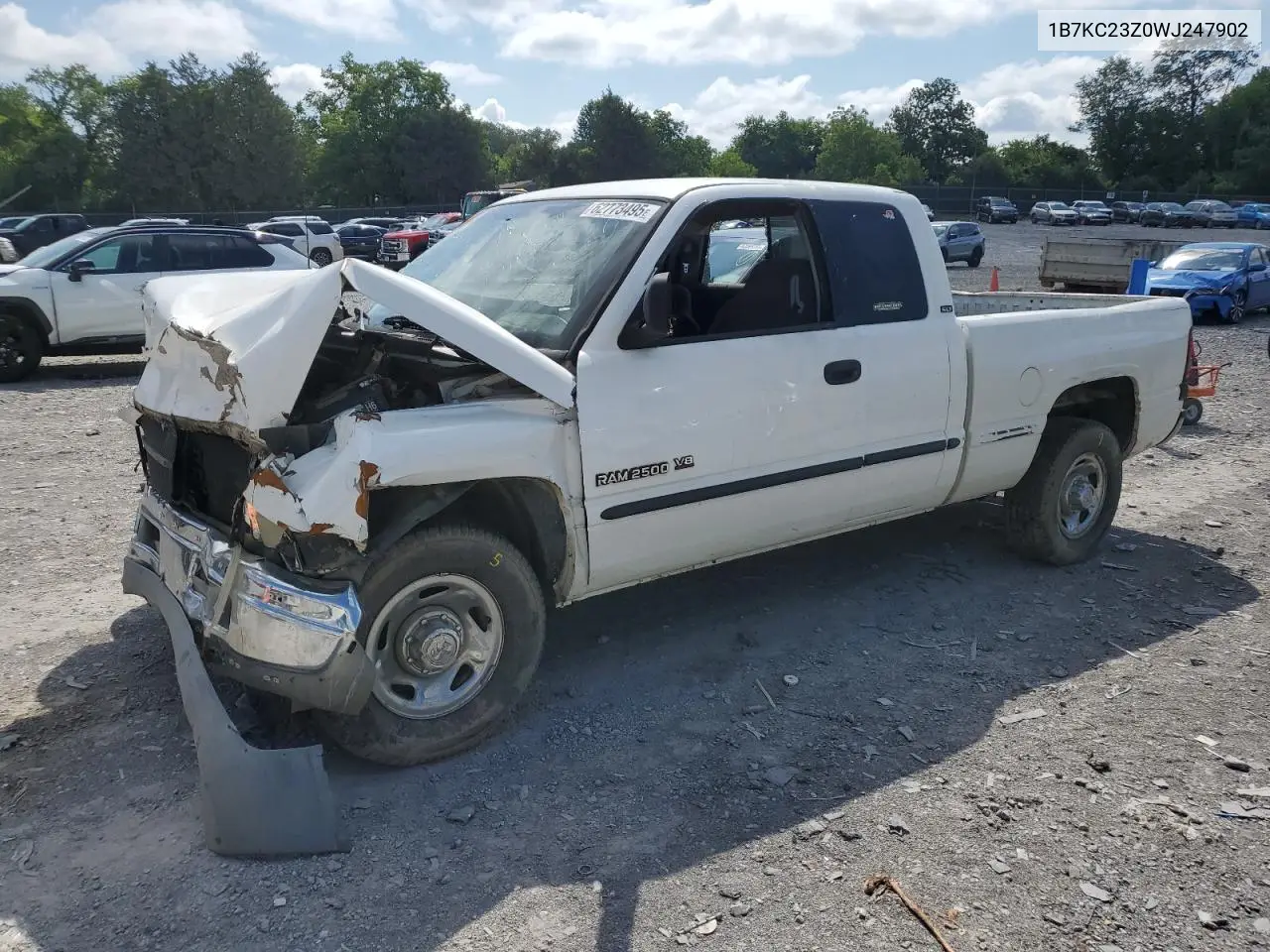 1998 Dodge Ram 2500 VIN: 1B7KC23Z0WJ247902 Lot: 62773495