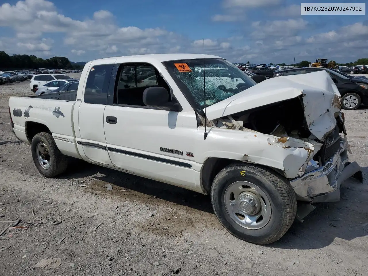 1998 Dodge Ram 2500 VIN: 1B7KC23Z0WJ247902 Lot: 62773495