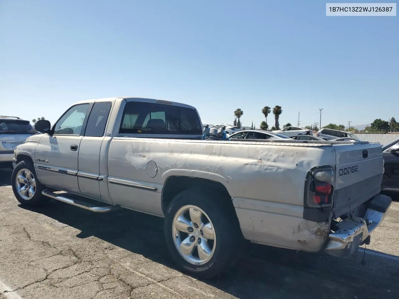 1998 Dodge Ram 1500 VIN: 1B7HC13Z2WJ126387 Lot: 63281275