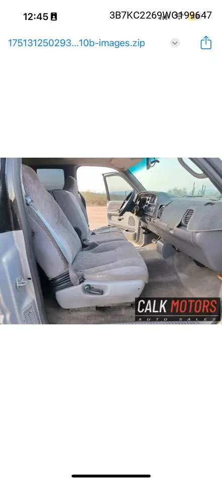 1998 Dodge Ram 2500 VIN: 3B7KC2269WG199647 Lot: 63305335