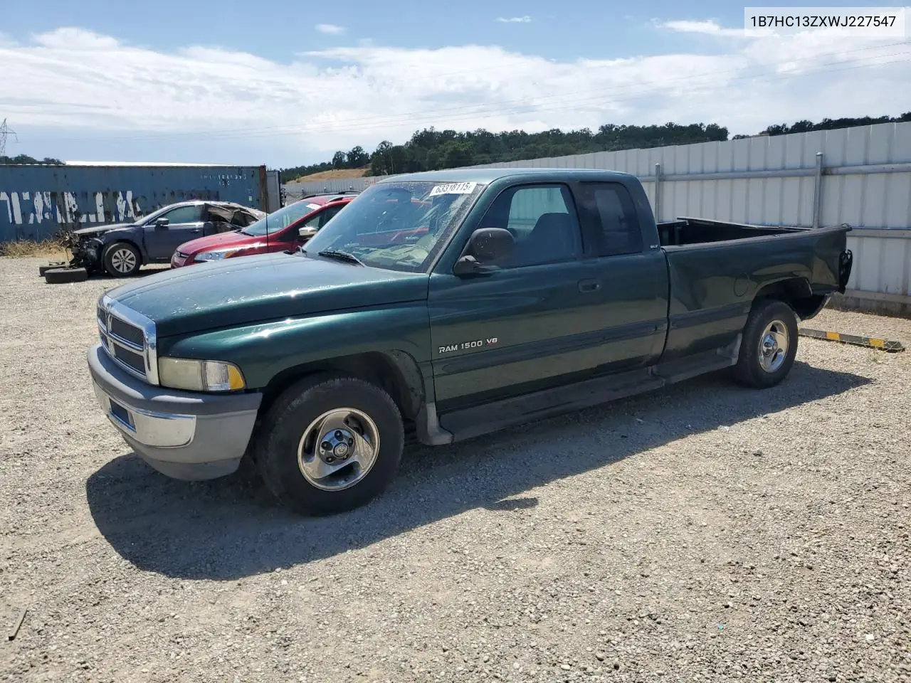 1998 Dodge Ram 1500 VIN: 1B7HC13ZXWJ227547 Lot: 63318115