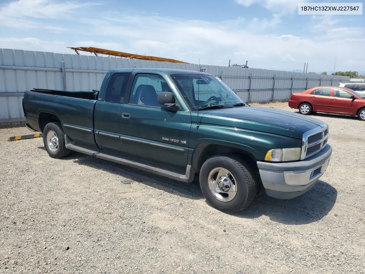 1998 Dodge Ram 1500 VIN: 1B7HC13ZXWJ227547 Lot: 63318115