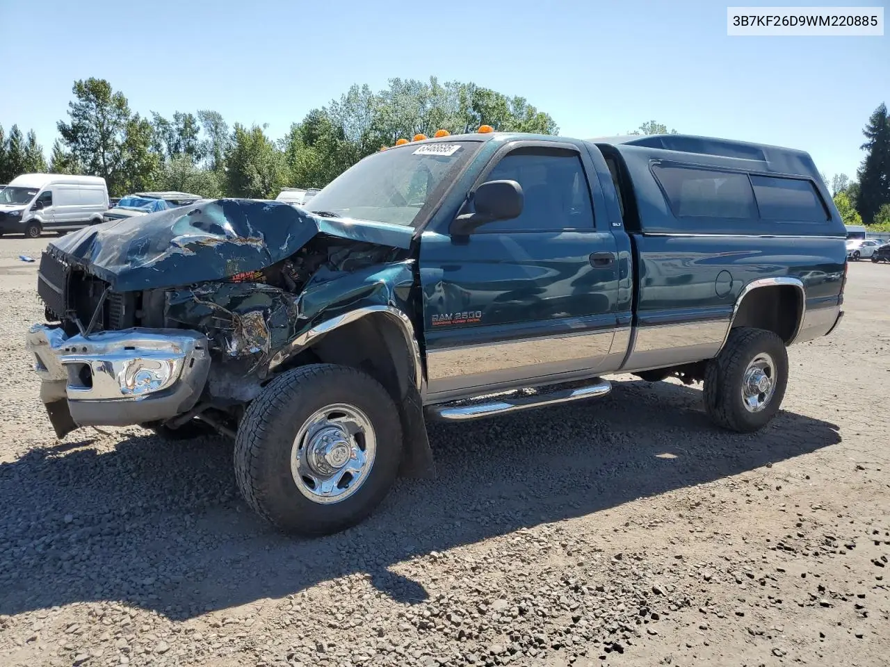 1998 Dodge Ram 2500 VIN: 3B7KF26D9WM220885 Lot: 63468695
