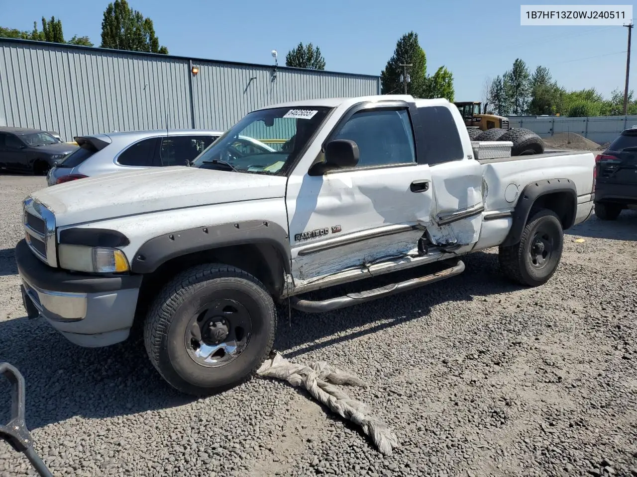 1998 Dodge Ram 1500 VIN: 1B7HF13Z0WJ240511 Lot: 64625055