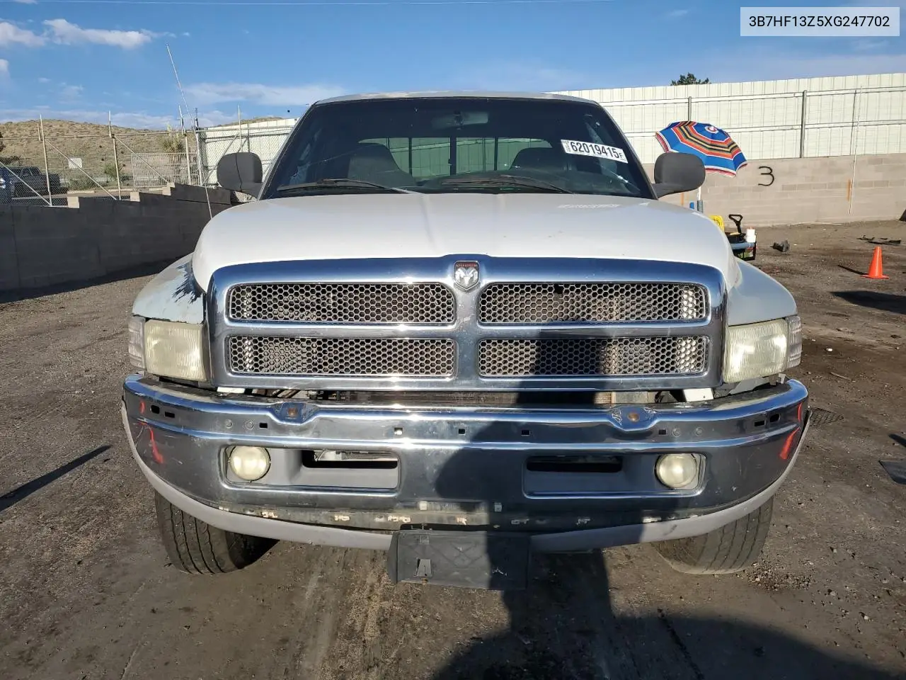1999 Dodge Ram 1500 VIN: 3B7HF13Z5XG247702 Lot: 62019415