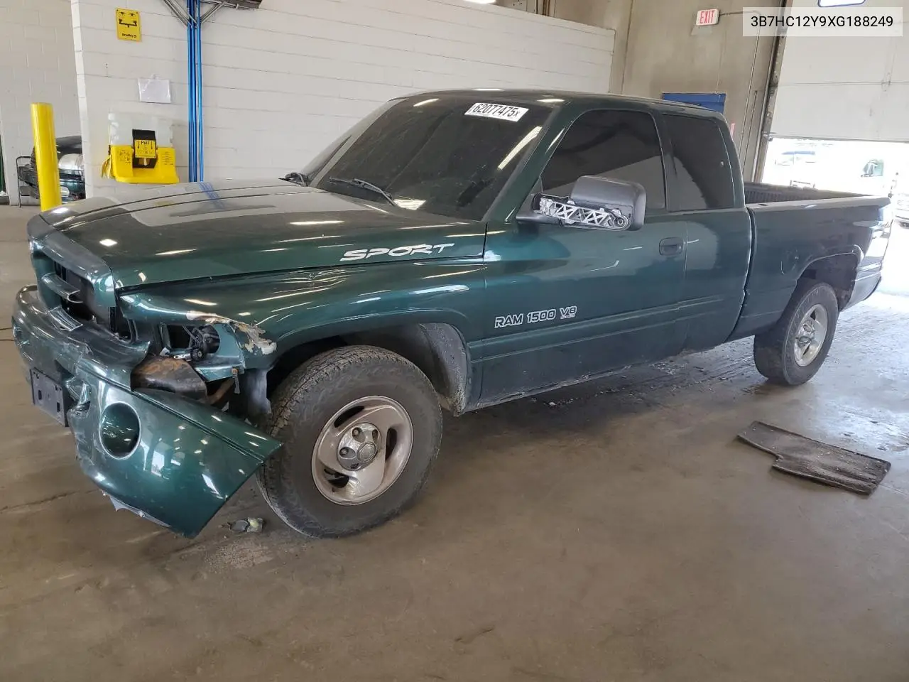 1999 Dodge Ram 1500 VIN: 3B7HC12Y9XG188249 Lot: 62077475