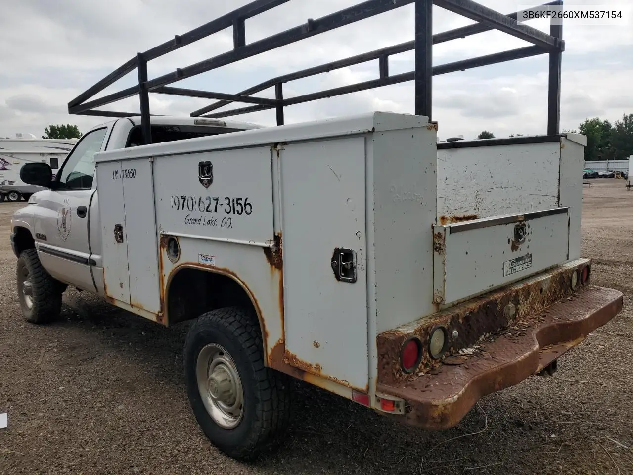 1999 Dodge Ram 2500 VIN: 3B6KF2660XM537154 Lot: 62885015