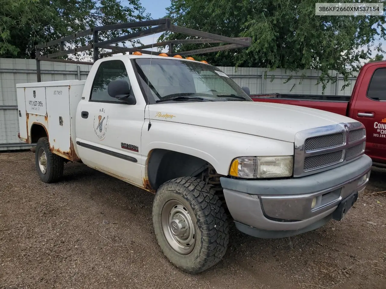 1999 Dodge Ram 2500 VIN: 3B6KF2660XM537154 Lot: 62885015