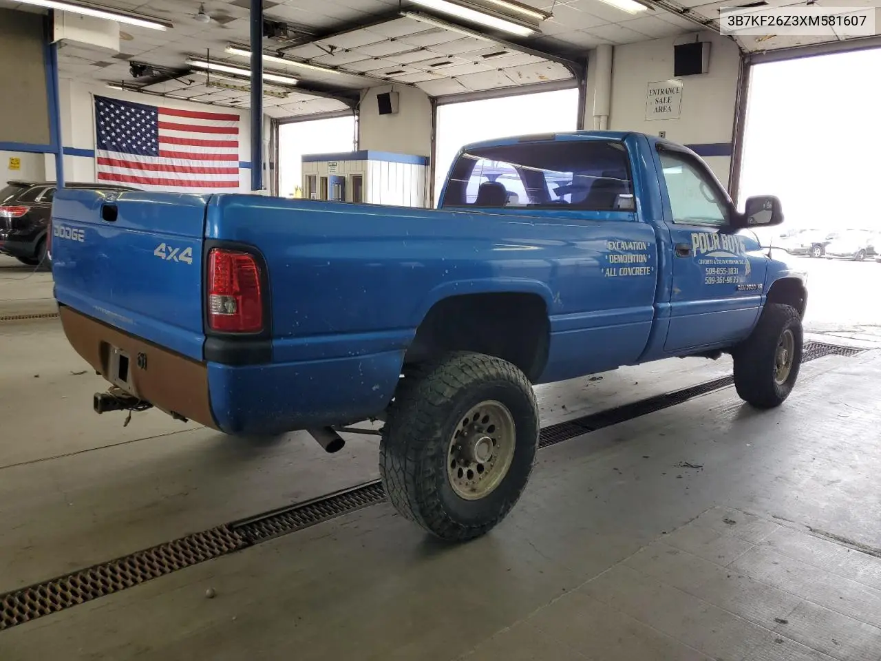 1999 Dodge Ram 2500 VIN: 3B7KF26Z3XM581607 Lot: 65542215