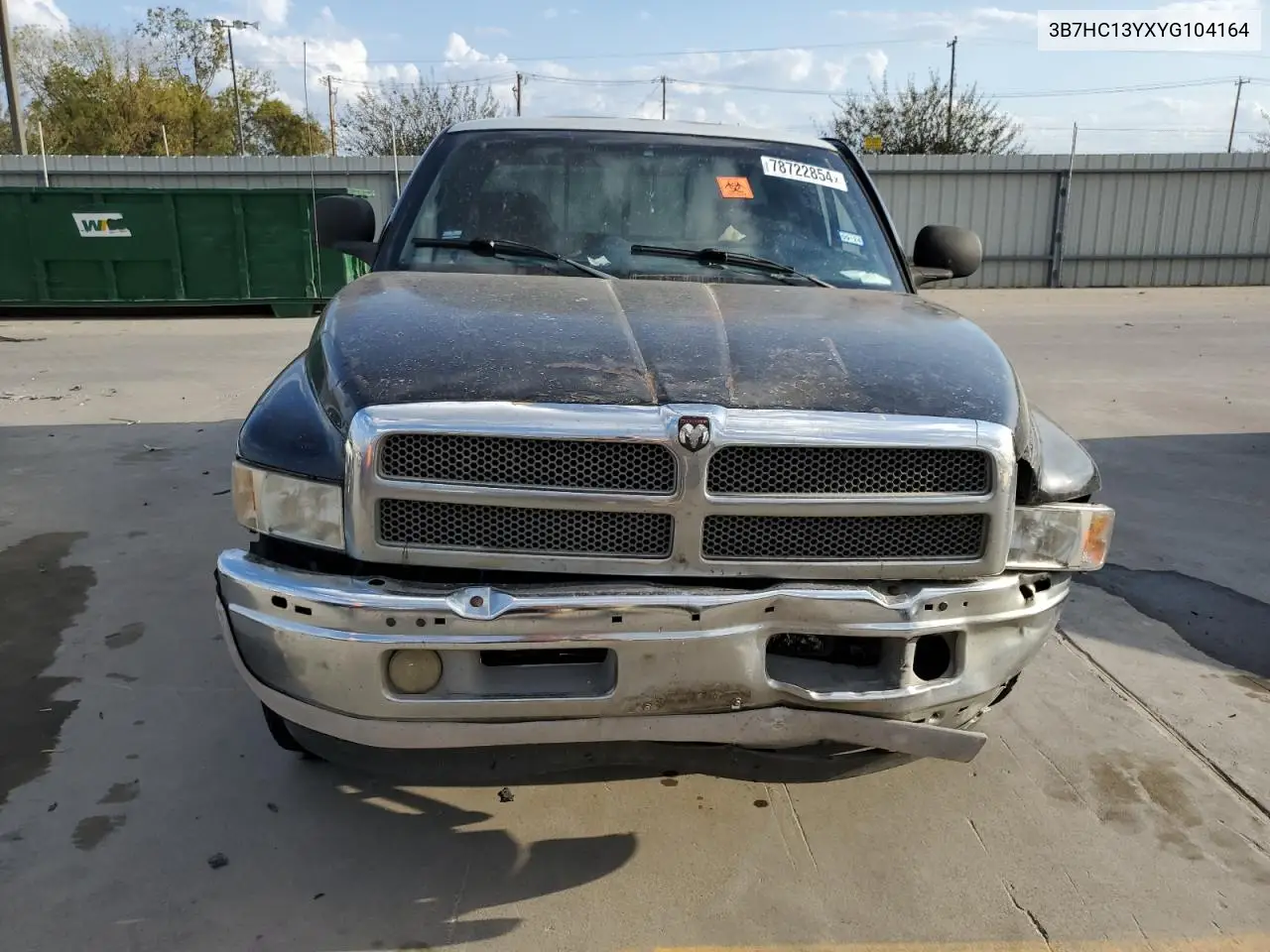 2000 Dodge Ram 1500 VIN: 3B7HC13YXYG104164 Lot: 45096325