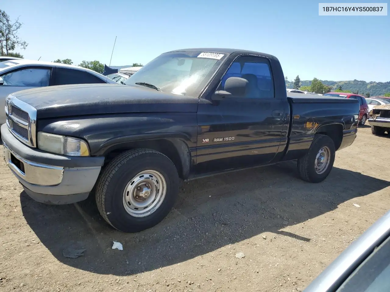 2000 Dodge Ram 1500 VIN: 1B7HC16Y4YS500837 Lot: 55109685