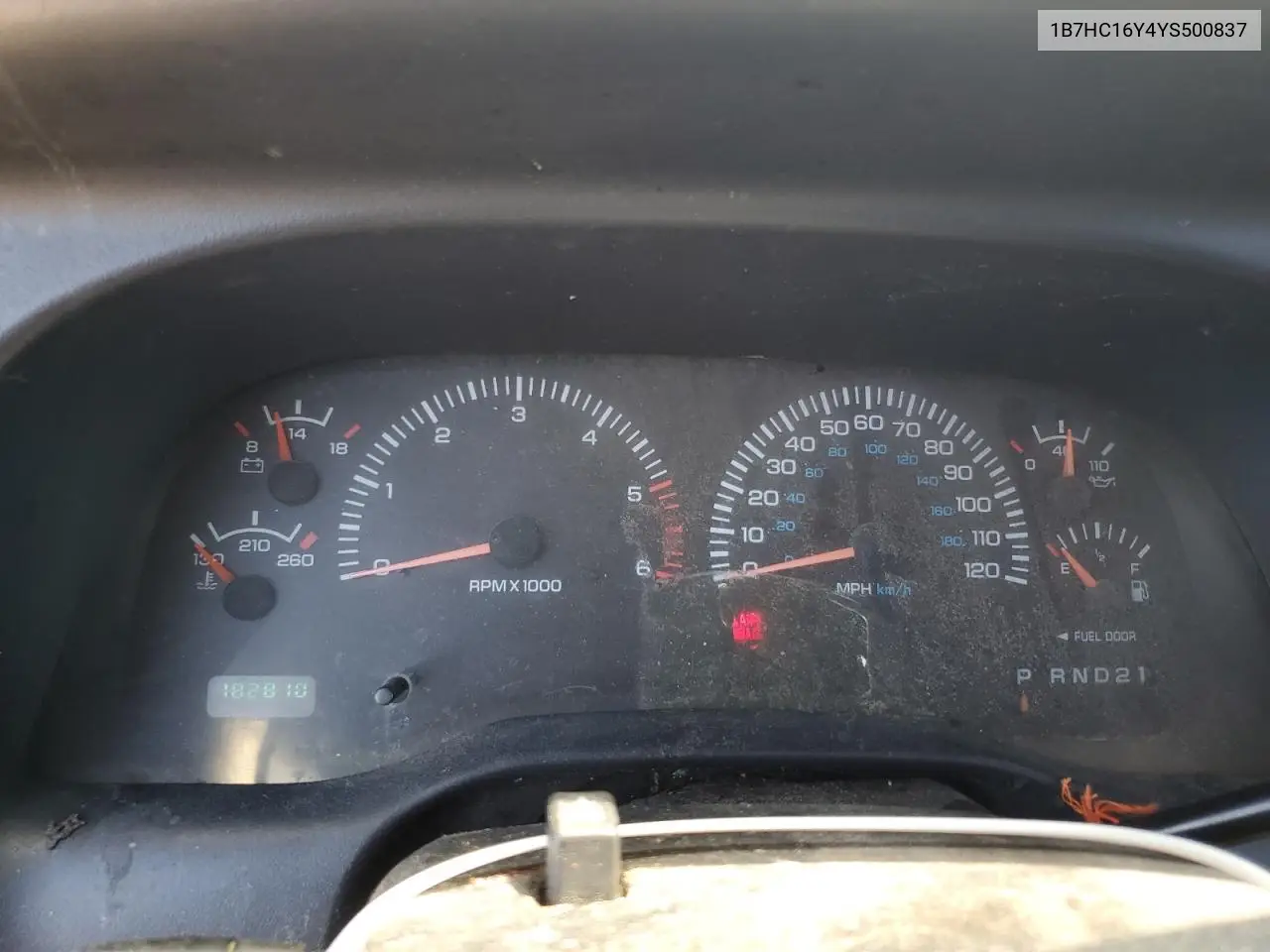 2000 Dodge Ram 1500 VIN: 1B7HC16Y4YS500837 Lot: 55109685