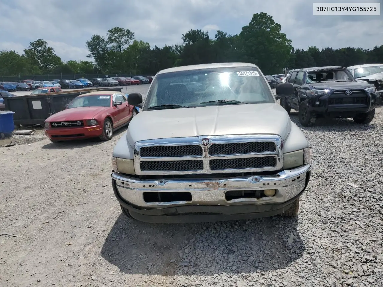 2000 Dodge Ram 1500 VIN: 3B7HC13Y4YG155725 Lot: 56171315