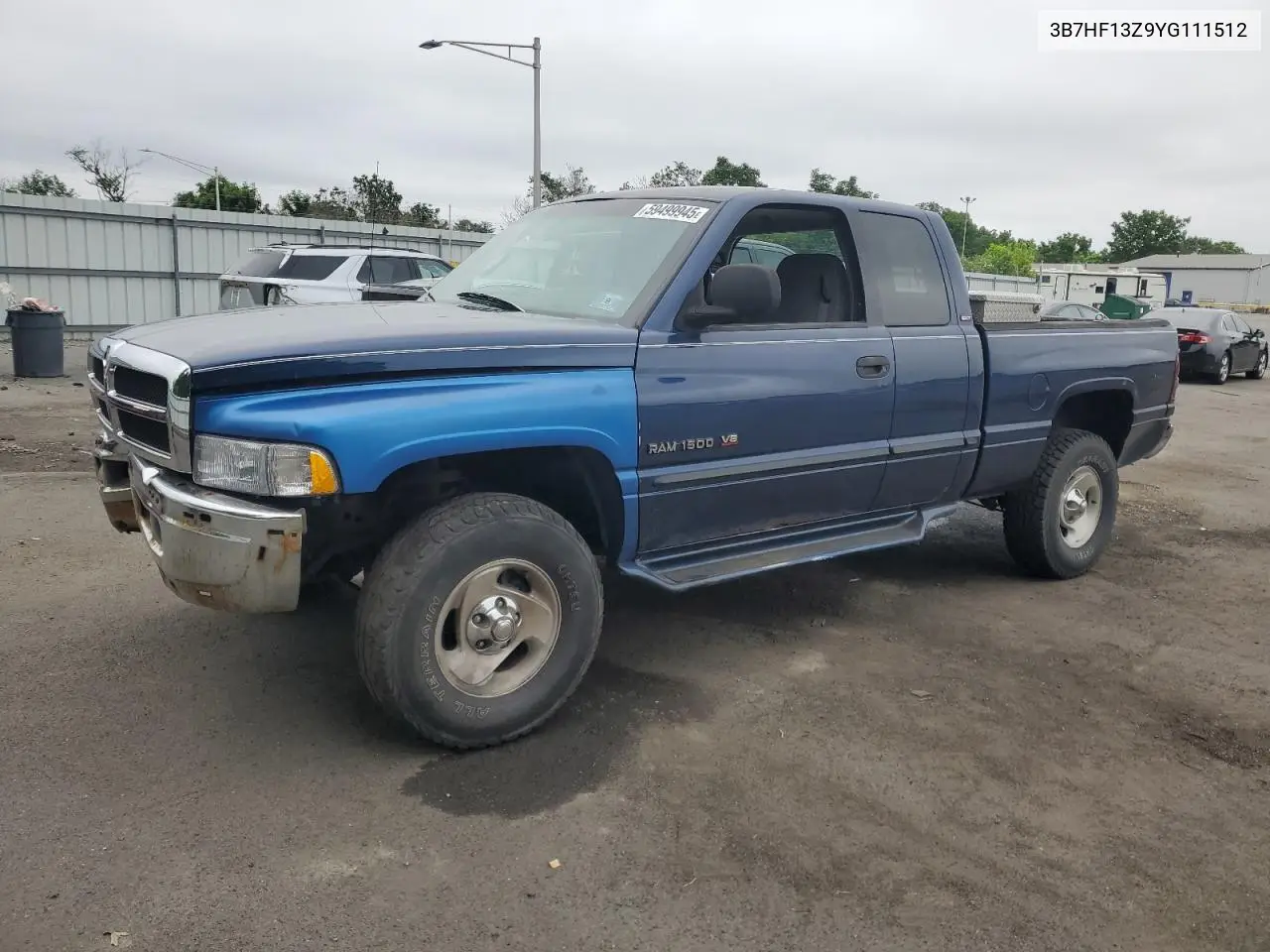 2000 Dodge Ram 1500 VIN: 3B7HF13Z9YG111512 Lot: 59499945