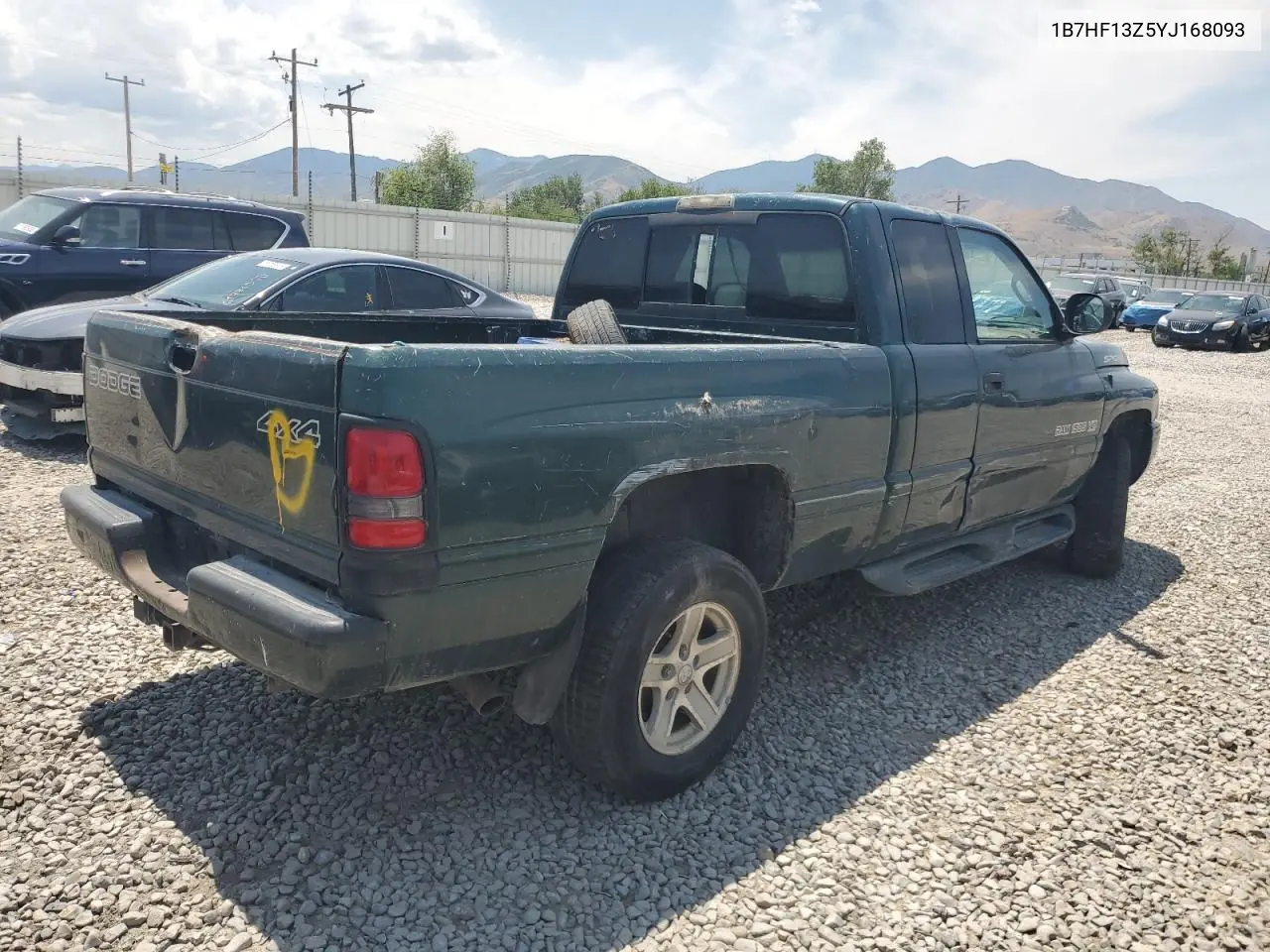 2000 Dodge Ram 1500 VIN: 1B7HF13Z5YJ168093 Lot: 62377615