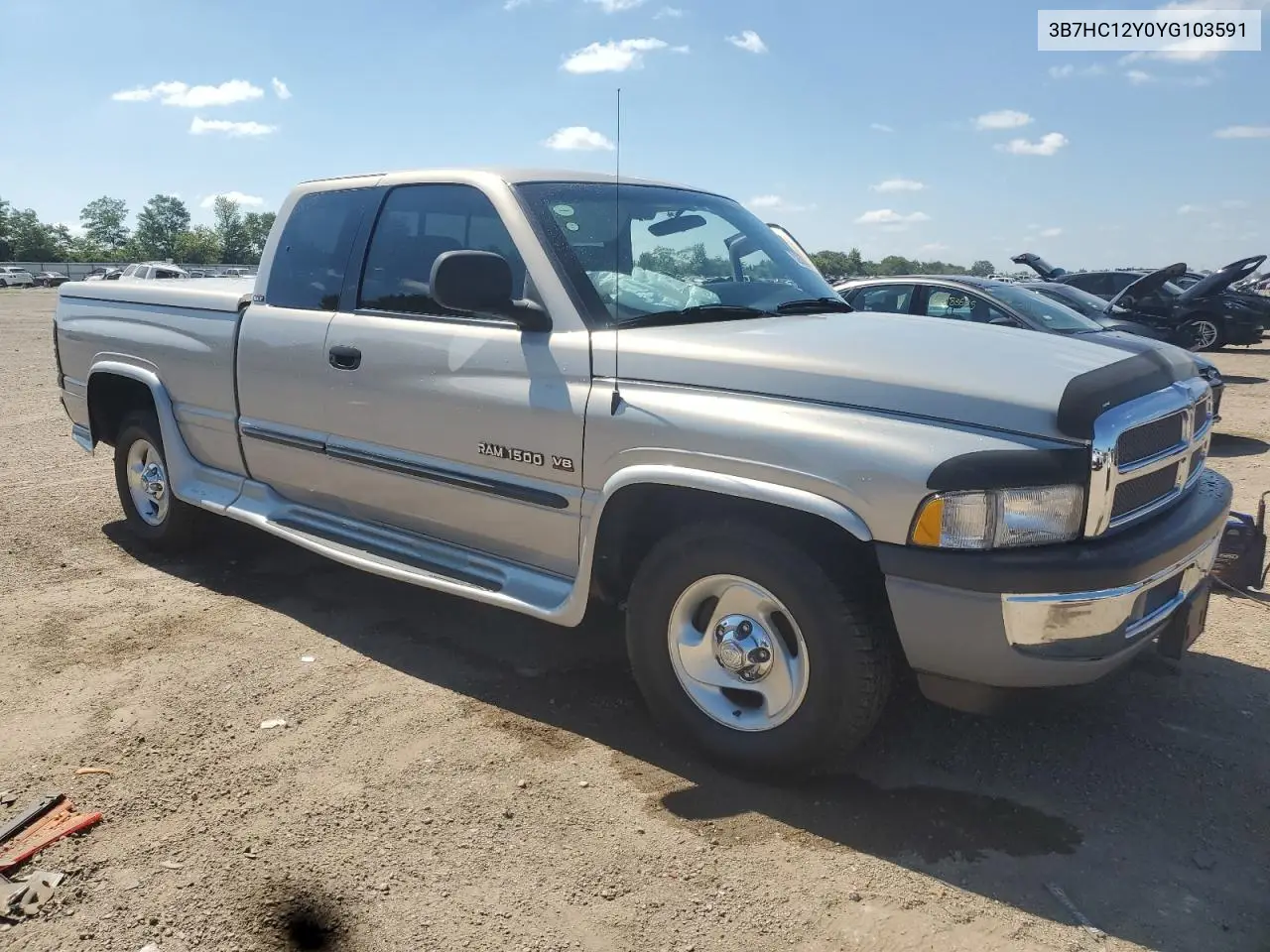 2000 Dodge Ram 1500 VIN: 3B7HC12Y0YG103591 Lot: 62678505