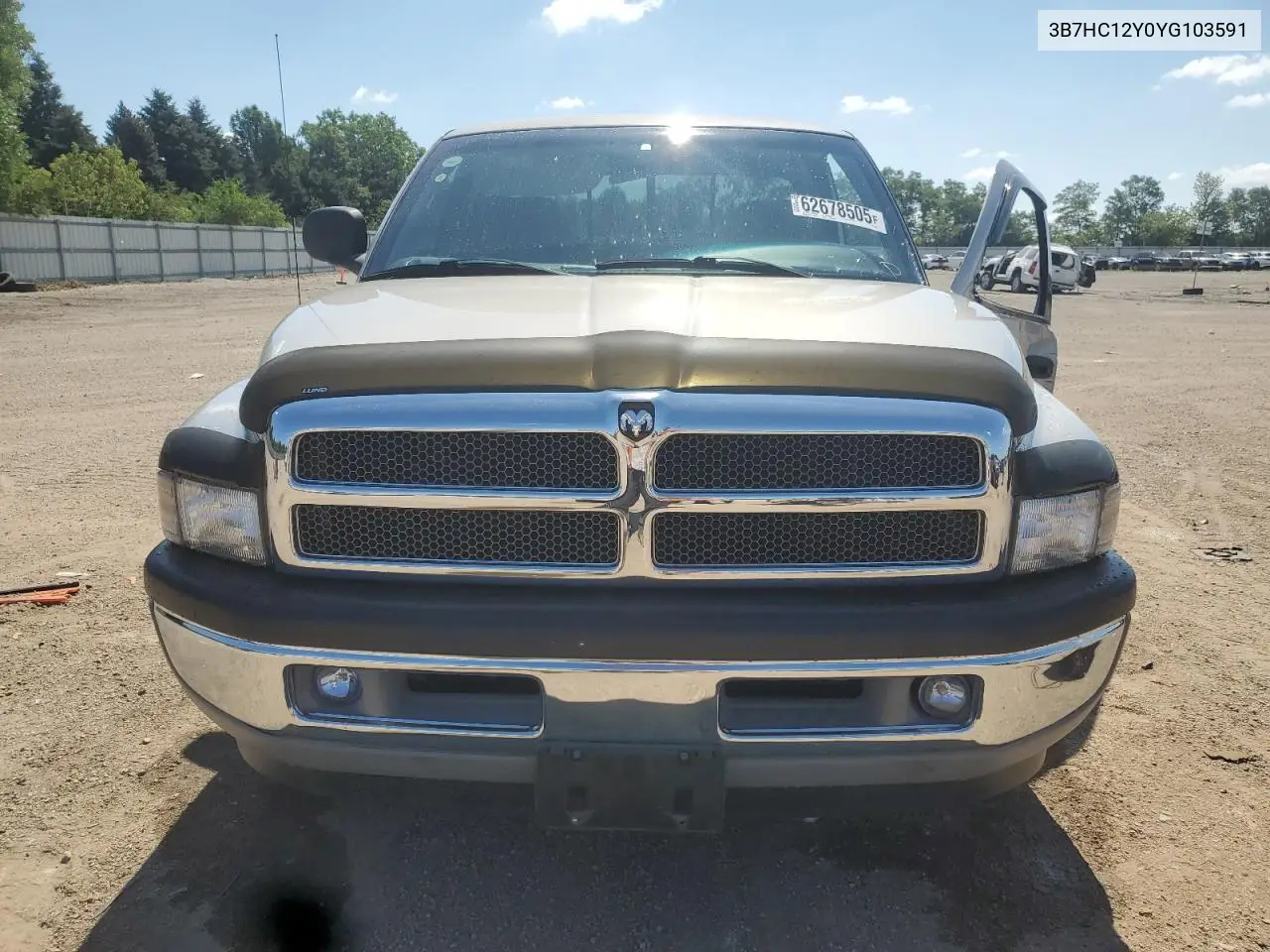 2000 Dodge Ram 1500 VIN: 3B7HC12Y0YG103591 Lot: 62678505