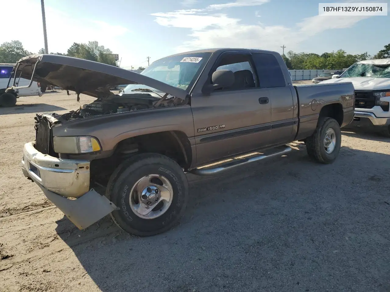 2000 Dodge Ram 1500 VIN: 1B7HF13Z9YJ150874 Lot: 62714255