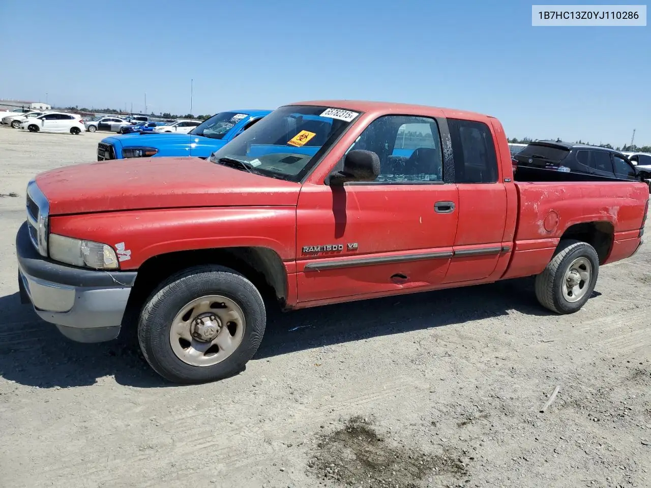 2000 Dodge Ram 1500 VIN: 1B7HC13Z0YJ110286 Lot: 65782315