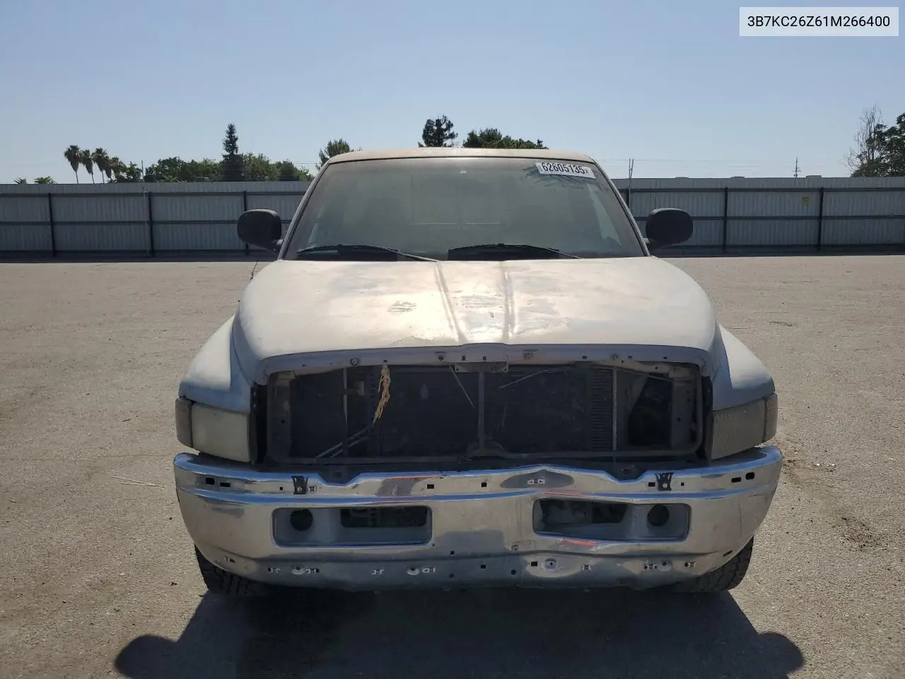 2001 Dodge Ram 2500 VIN: 3B7KC26Z61M266400 Lot: 62605135