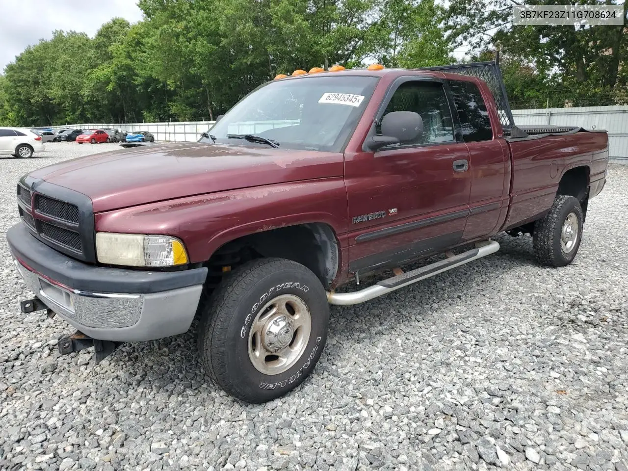 2001 Dodge Ram 2500 VIN: 3B7KF23Z11G708624 Lot: 62945345