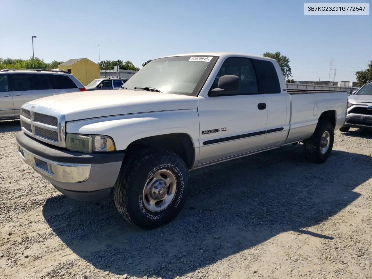 2001 Dodge Ram 2500 VIN: 3B7KC23Z91G772547 Lot: 63025915